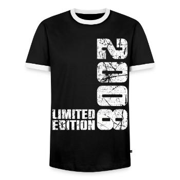 18th Birthday Boy Girl 18 Year Old 2008 Gift - Men's Ringer Shirt - black/white - Front - AI Model Female 172 light (172cm) & AI Model Male 178 light (178cm)