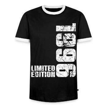 30. Geburtstag Mann Frau 30 Jahre alt 1996 Geschenk - Männer Kontrast-T-Shirt - Schwarz/Weiß - Vorne - AI Model Female 172 light (172cm) & AI Model Male 178 light (178cm)