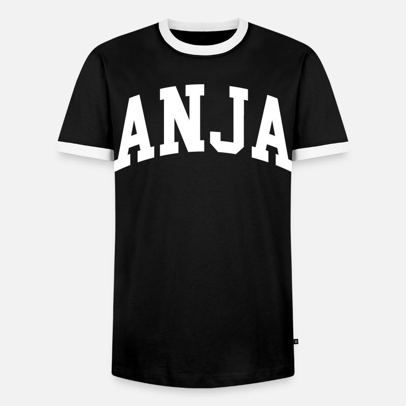 Anja - Men's Ringer Shirt - black/white