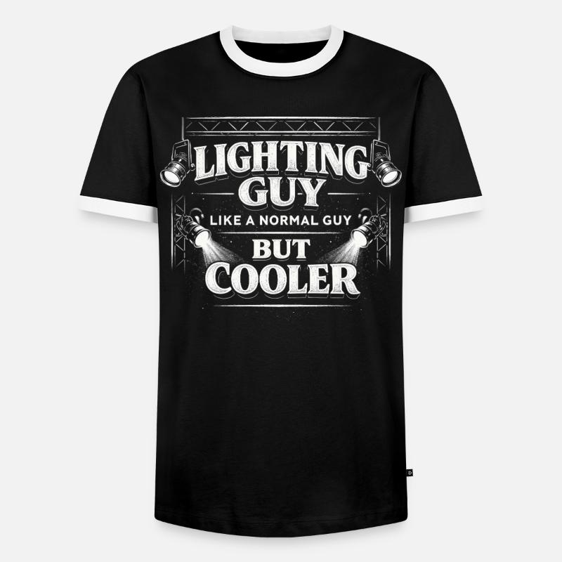 Lichttechniker Beleuchtungstechniker Lighting Guy - Männer Kontrast-T-Shirt - Schwarz/Weiß