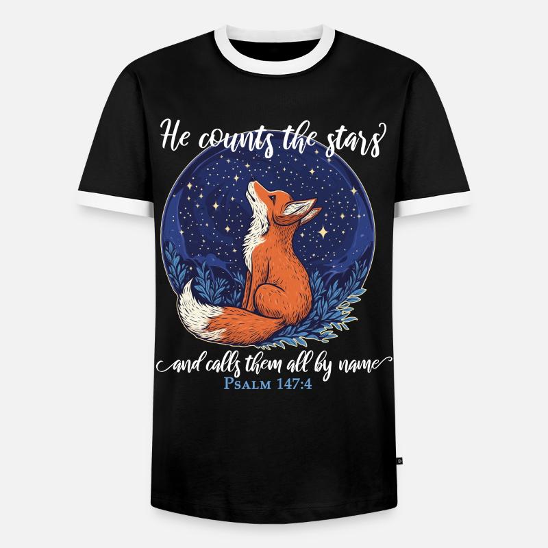 Fuchs Christlich - Männer Kontrast-T-Shirt - Schwarz/Weiß