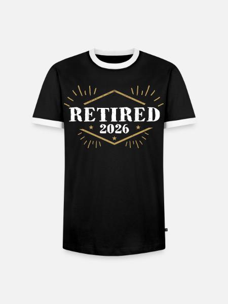Ruhestand 2026 Rentner Rentnerin - Männer Kontrast-T-Shirt - Schwarz/Weiß