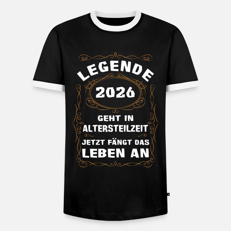 Legend 2026 Partial retirement - Men's Ringer Shirt - black/white