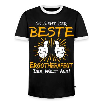 Ergotherapeut Geschenkidee - Männer Kontrast-T-Shirt - Schwarz/Weiß - Vorne - AI Model Female 172 light (172cm) & AI Model Male 178 light (178cm)