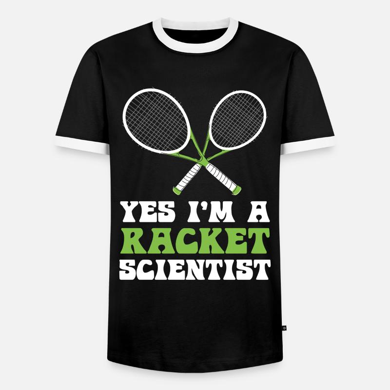 Racket Scientist Saying - Men's Ringer Shirt - black/white
