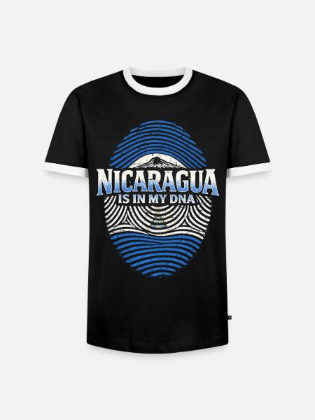 Nicaragua Nicaragisch - Männer Kontrast-T-Shirt - Schwarz/Weiß