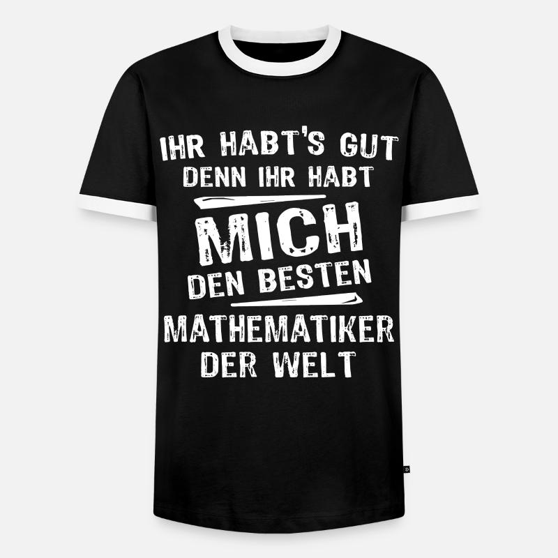 Mathematician - Men's Ringer Shirt - black/white