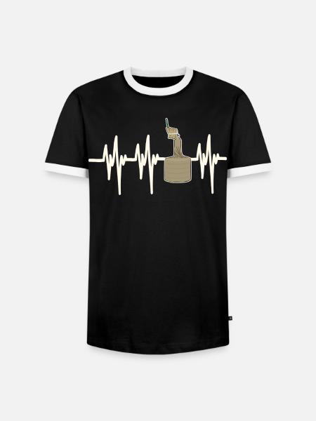 Heartbeat Pyro Cipolla - Männer Kontrast-T-Shirt - Schwarz/Weiß