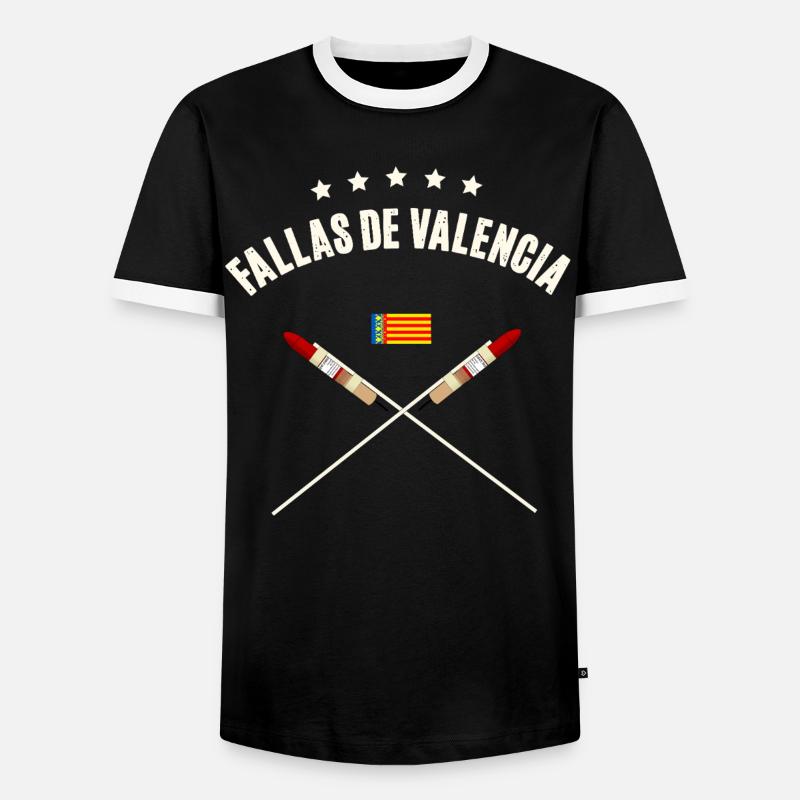 Fallas De Valencia Rocket - Men's Ringer Shirt - black/white