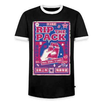 Rip The Pack Sammelkarten-Booster-Pack Legendär - Männer Kontrast-T-Shirt - Schwarz/Weiß - Vorne - AI Model Female 172 light (172cm) & AI Model Male 178 light (178cm)