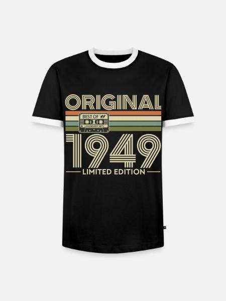 Original 1949 Limited Edition Retro - Men's Ringer Shirt - black/white