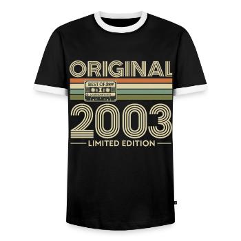 Original 2003 Édition limitée Retro - T-shirt contrasté Homme - noir/blanc - Devant - AI Model Female 172 light (172cm) & AI Model Male 178 light (178cm)