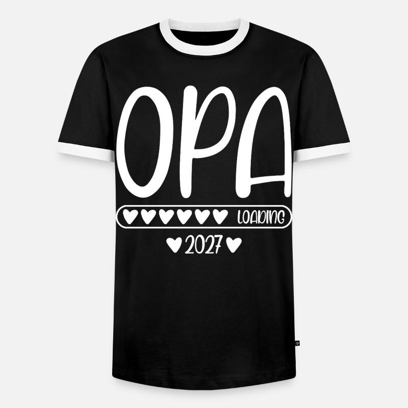 Opa 2027 loading - Männer Kontrast-T-Shirt - Schwarz/Weiß