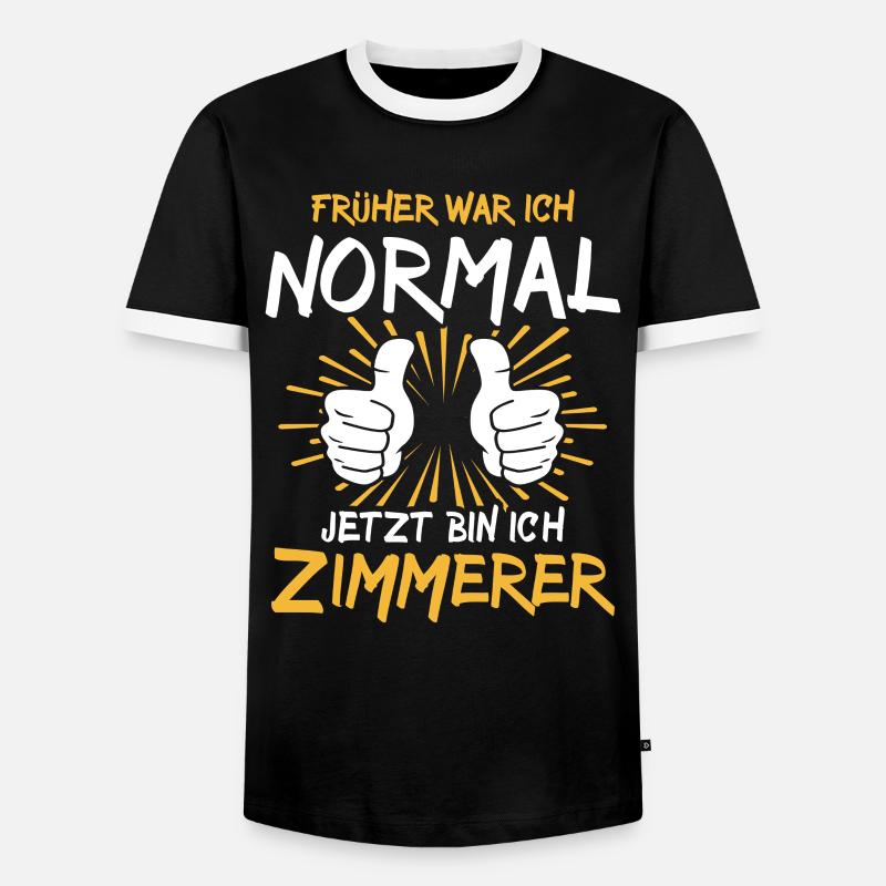 Zimmerer Spruch - Men's Ringer Shirt - black/white