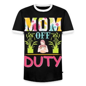 Chemise de la fête des mères de la maman en repos - T-shirt contrasté Homme - noir/blanc - Devant - AI Model Female 172 light (172cm) & AI Model Male 178 light (178cm)