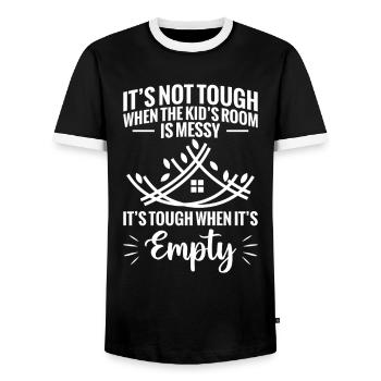  Empty Nest Parents Leaving for College Empty - Men's Ringer Shirt - black/white - Front - AI Model Female 172 light (172cm) & AI Model Male 178 light (178cm)
