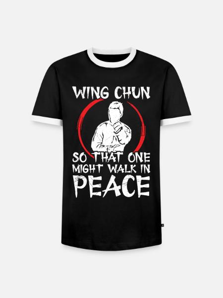 Wing Chun-Lehrer Kampfkunstunterricht Wing Chun - Männer Kontrast-T-Shirt - Schwarz/Weiß
