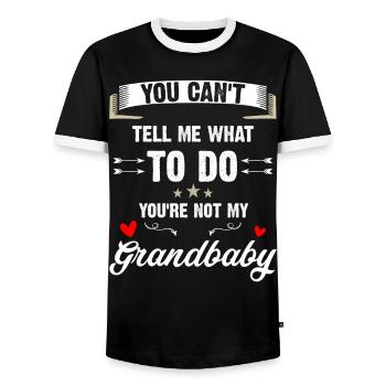 Grandbaby Sass Slogan Tee - Men's Ringer Shirt - black/white - Front - AI Model Female 172 light (172cm) & AI Model Male 178 light (178cm)