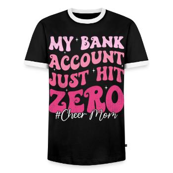 Mon compte bancaire n’a pas eu de bonheur Maman drôle Maman - T-shirt contrasté Homme - noir/blanc - Devant - AI Model Female 172 light (172cm) & AI Model Male 178 light (178cm)