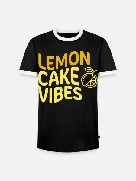 Lemon Cake Vibes Zitronenkuchen - Männer Kontrast-T-Shirt - Schwarz/Weiß