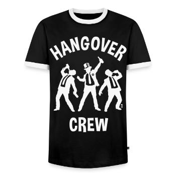 Hangover Crew (JGA Junggesellenabschied Bier / W) - Männer Kontrast-T-Shirt - Schwarz/Weiß - Vorne - AI Model Female 172 light (172cm) & AI Model Male 178 light (178cm)