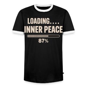 Gardener, Garden, Gardening, Plants, Hobby, Lu - Men's Ringer Shirt - black/white - Front - AI Model Female 172 light (172cm) & AI Model Male 178 light (178cm)