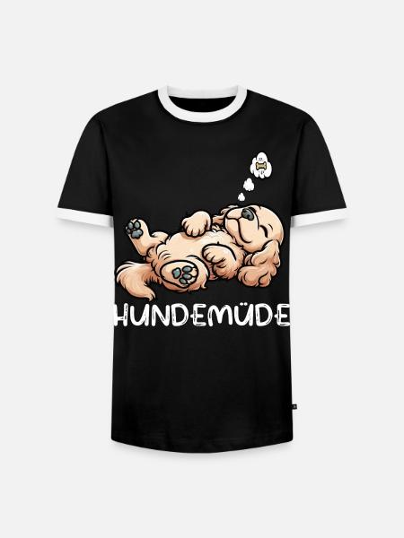 Hundemüde Cocker Spaniel Cockerhund Cockerbesitzer - Männer Kontrast-T-Shirt - Schwarz/Weiß