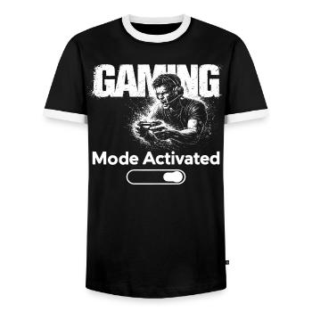 Mode Jeu Shirt Activé Cadeau Joueur Drôle - T-shirt contrasté Homme - noir/blanc - Devant - AI Model Female 172 light (172cm) & AI Model Male 178 light (178cm)