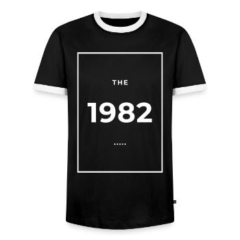 1982 - Légendaire depuis 1982 Édition Limitée 1982 - T-shirt contrasté Homme - noir/blanc - Devant - AI Model Female 172 light (172cm) & AI Model Male 178 light (178cm)