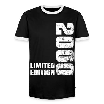 26 Years 2000 Birthday Gift Man Woman - Men's Ringer Shirt - black/white - Front - AI Model Female 172 light (172cm) & AI Model Male 178 light (178cm)