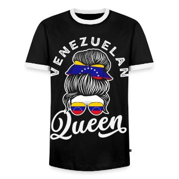 Venezuela Flag Pride & Home Venezuela - Men's Ringer Shirt - black/white - Front - AI Model Female 172 light (172cm) & AI Model Male 178 light (178cm)