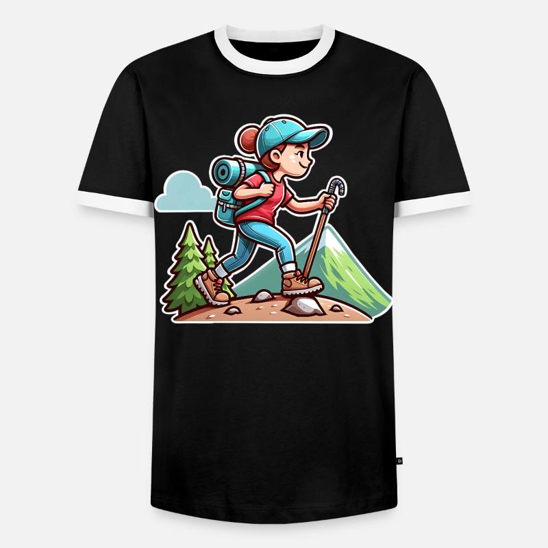 Hiker Hiking - Men's Ringer Shirt - black/white