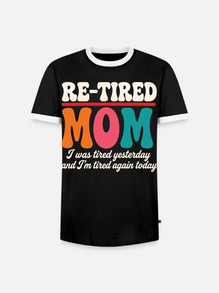 Zurückgetretene sarkastische Mutter Mutter im Ruhestand - Männer Kontrast-T-Shirt - Schwarz/Weiß