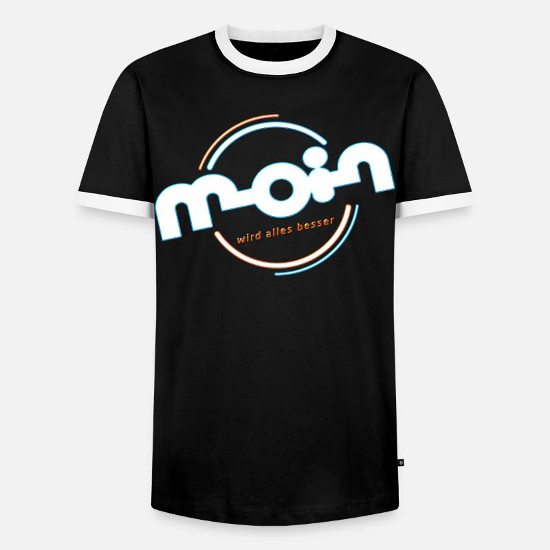 Hello - Men's Ringer Shirt - black/white