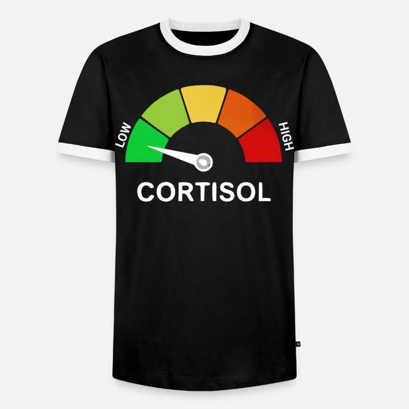 Low Cortisol Scale - Men's Ringer Shirt - black/white
