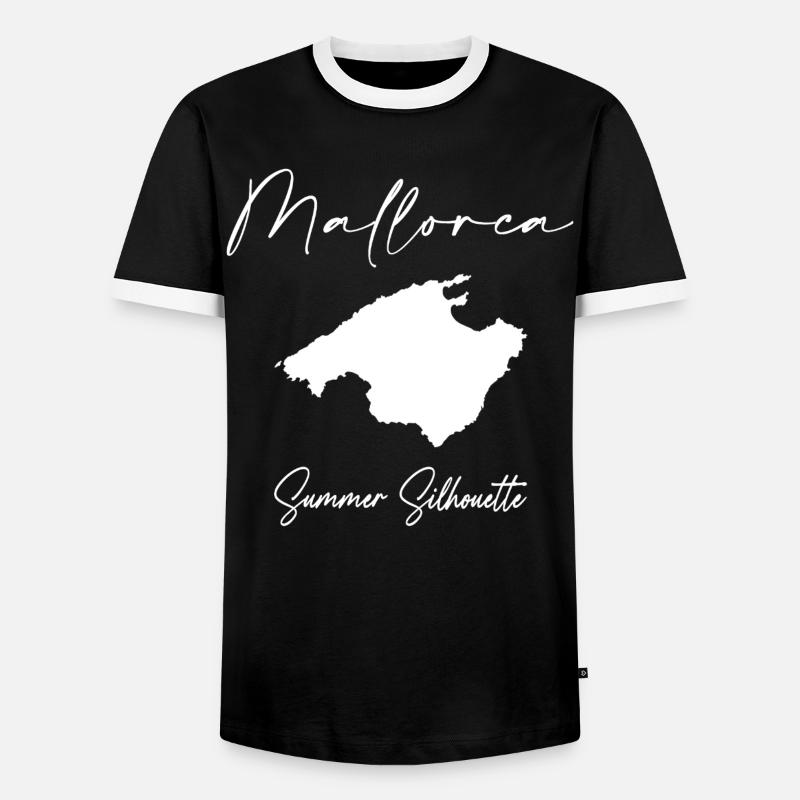 Majorca - Men's Ringer Shirt - black/white
