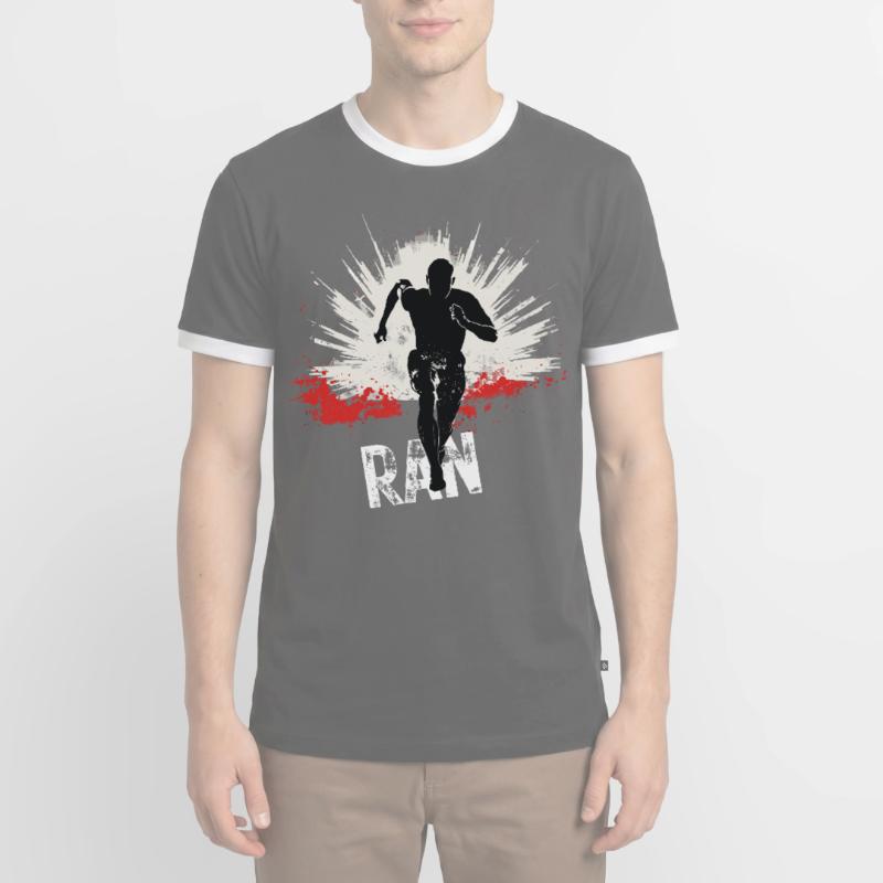 Running Jogging Runner Sprint Design Männer Kontrast-T-Shirt