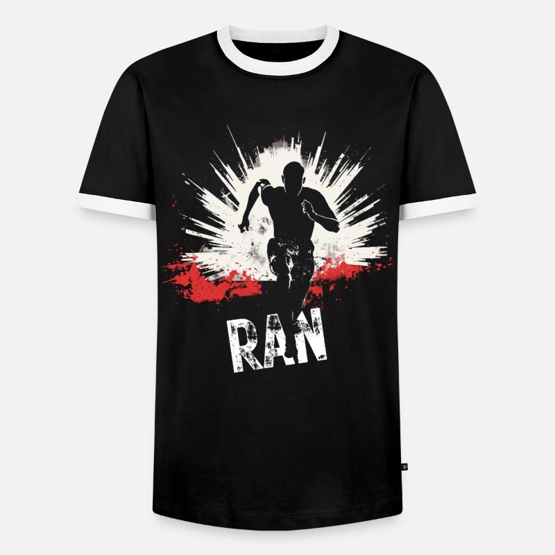 Running Jogging Runner Sprint Design - Männer Kontrast-T-Shirt - Schwarz/Weiß