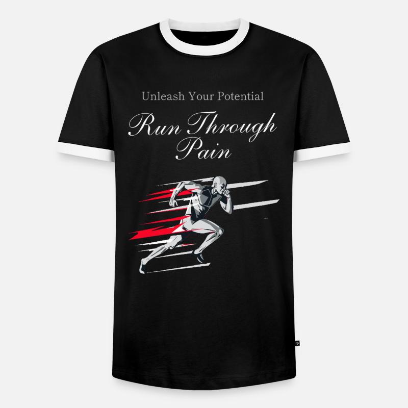 Running Jogging Motivation Sprint Runner Design - Männer Kontrast-T-Shirt - Schwarz/Weiß