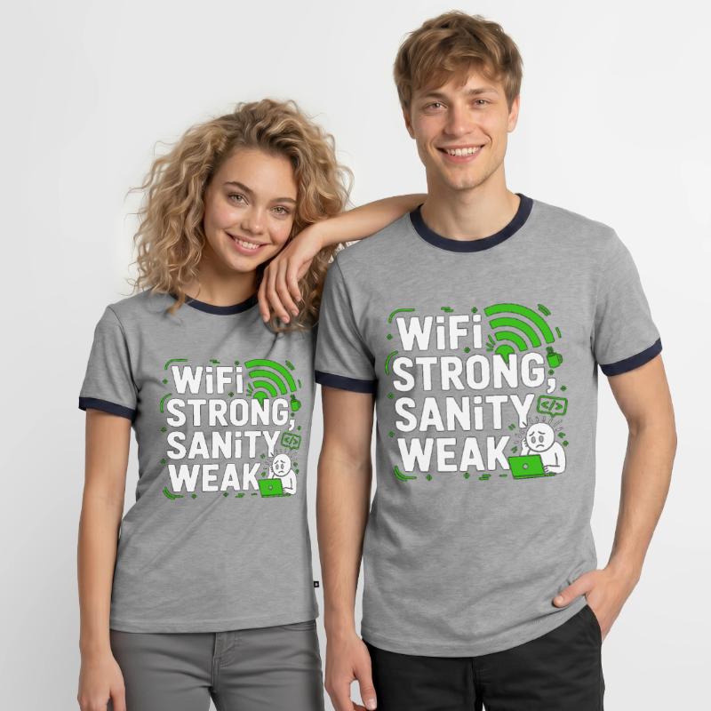 Remote Developer WiFi Strong Software Engineering Men's Ringer Shirt