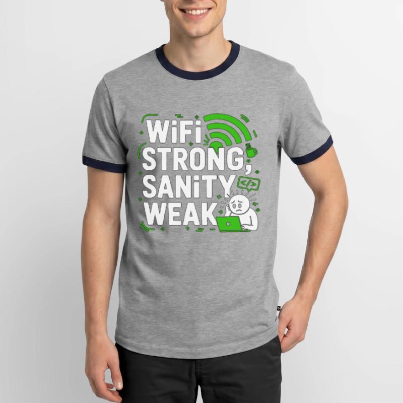 Remote Developer WiFi Strong Software Engineering Men's Ringer Shirt