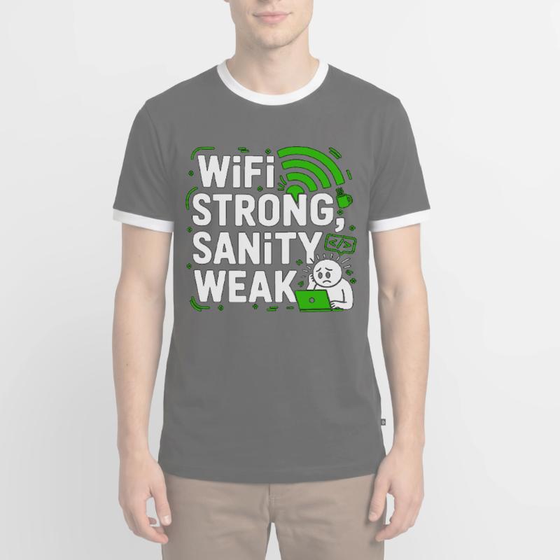 Remote Developer WiFi Strong Software Engineering Männer Kontrast-T-Shirt