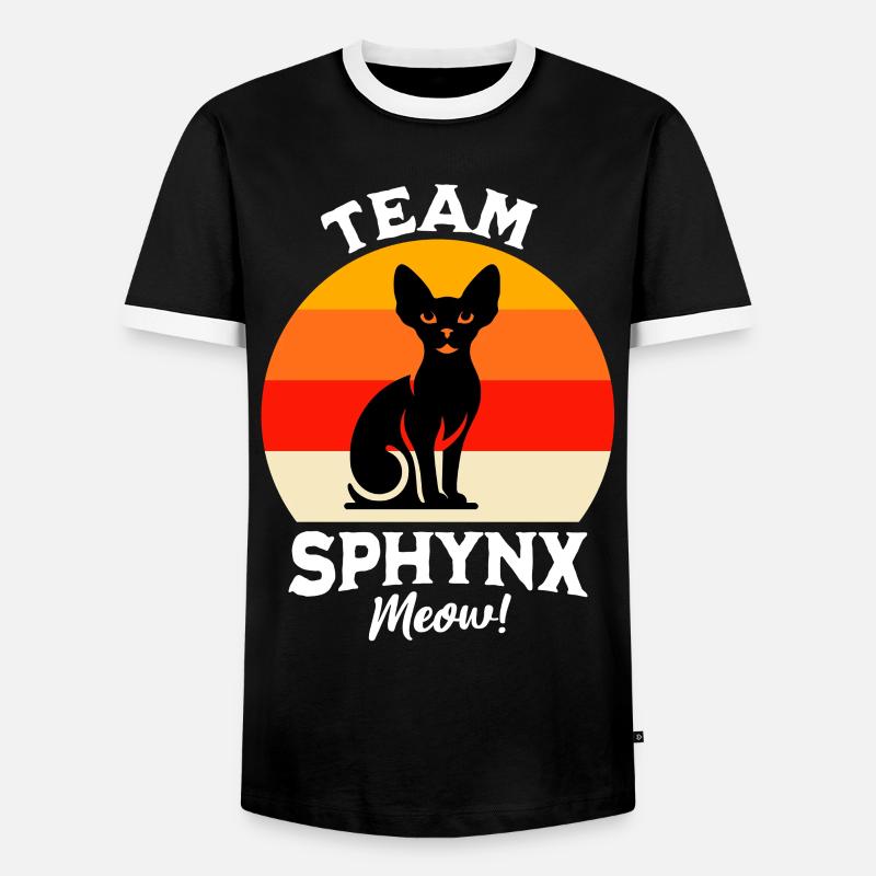 Team Sphynx Cat - Men's Ringer Shirt - black/white