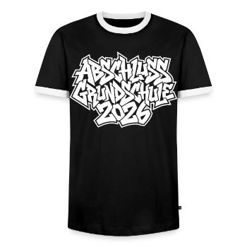 Grundschule Abschluss 2026 Graffiti - Männer Kontrast-T-Shirt - Schwarz/Weiß - Vorne - AI Model Female 172 light (172cm) & AI Model Male 178 light (178cm)