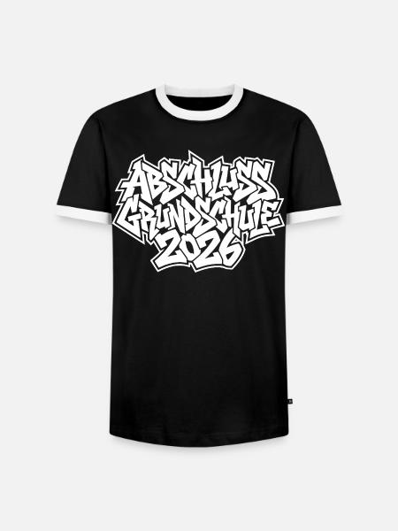 Elementary School Graduation 2026 Graffiti - Men's Ringer Shirt - black/white