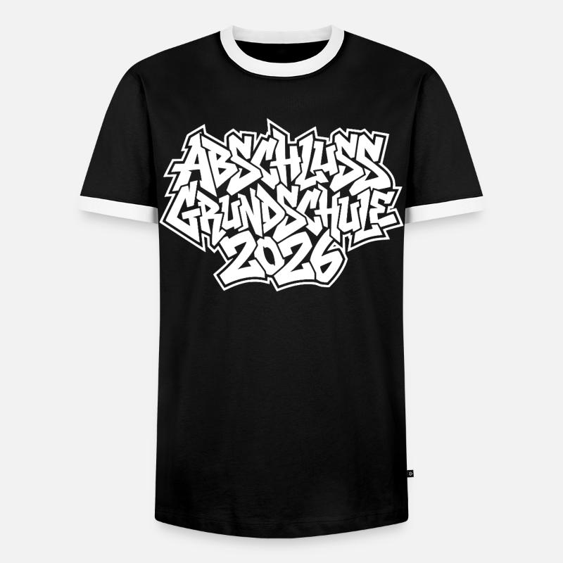 Grundschule Abschluss 2026 Graffiti - Männer Kontrast-T-Shirt - Schwarz/Weiß