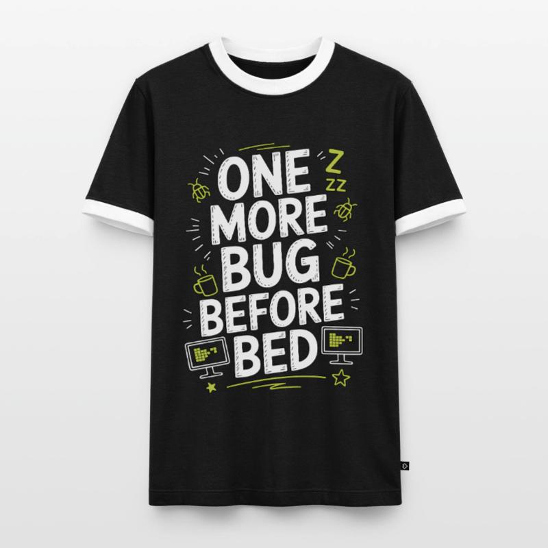 Game Developer One More Bug Before Game Programmer Männer Kontrast-T-Shirt