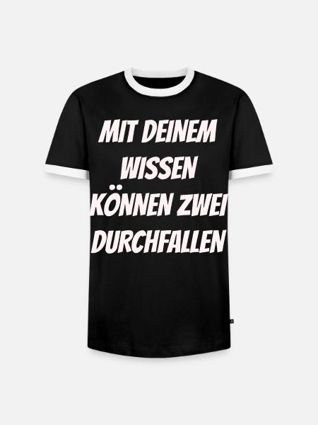 Mit deinem Wissen können zwei Durchfallen - Männer Kontrast-T-Shirt - Schwarz/Weiß
