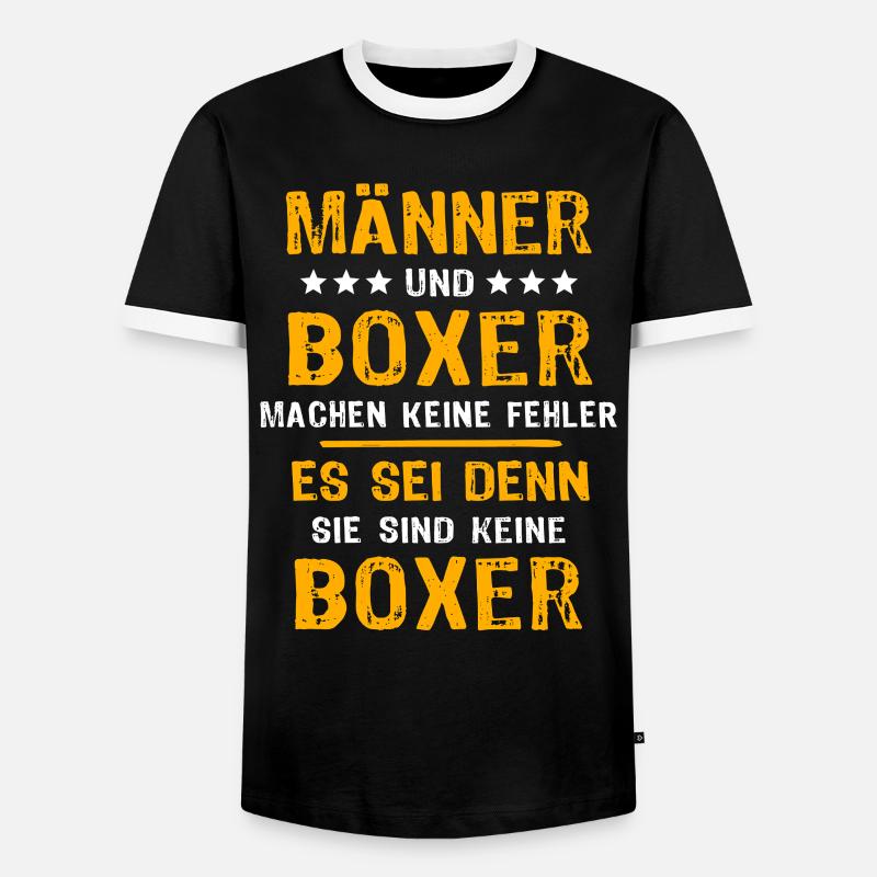 Boxer Boxen - Männer Kontrast-T-Shirt - Schwarz/Weiß