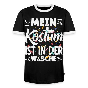 Mein Kostüm Ist In Der Wäsche Karneval Fasching - Männer Kontrast-T-Shirt - Schwarz/Weiß - Vorne - AI Model Female 172 light (172cm) & AI Model Male 178 light (178cm)